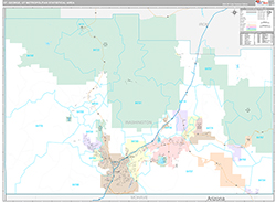 St. George Metro Area Wall Map Premium Style 2026